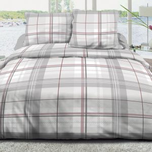 Housse de couette 240x260 + 2 taies - Pur coton 57 fils - IN201